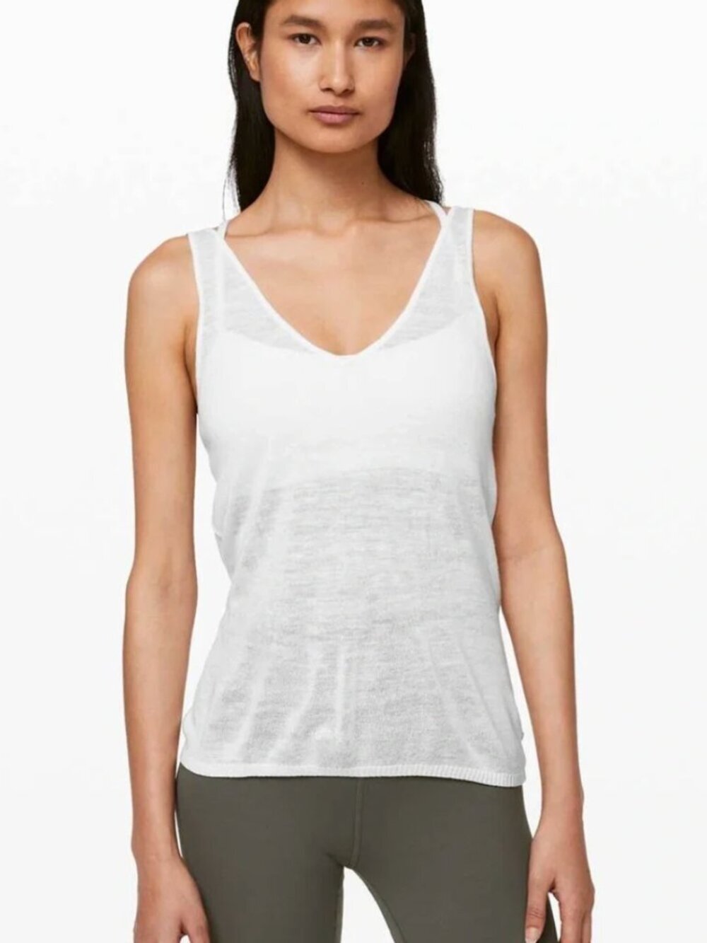 Lululemon Mix and Mingle Tank 2 White (fair condition - flaws) - Picture 2 of 6